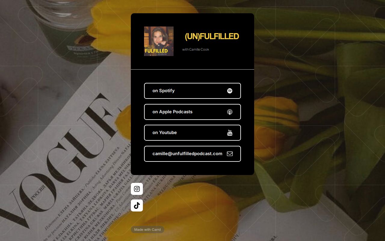 Carrd profile picture for @unfulfilled